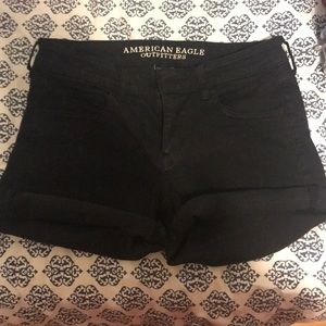 Black American Eagle Super high rise shorts